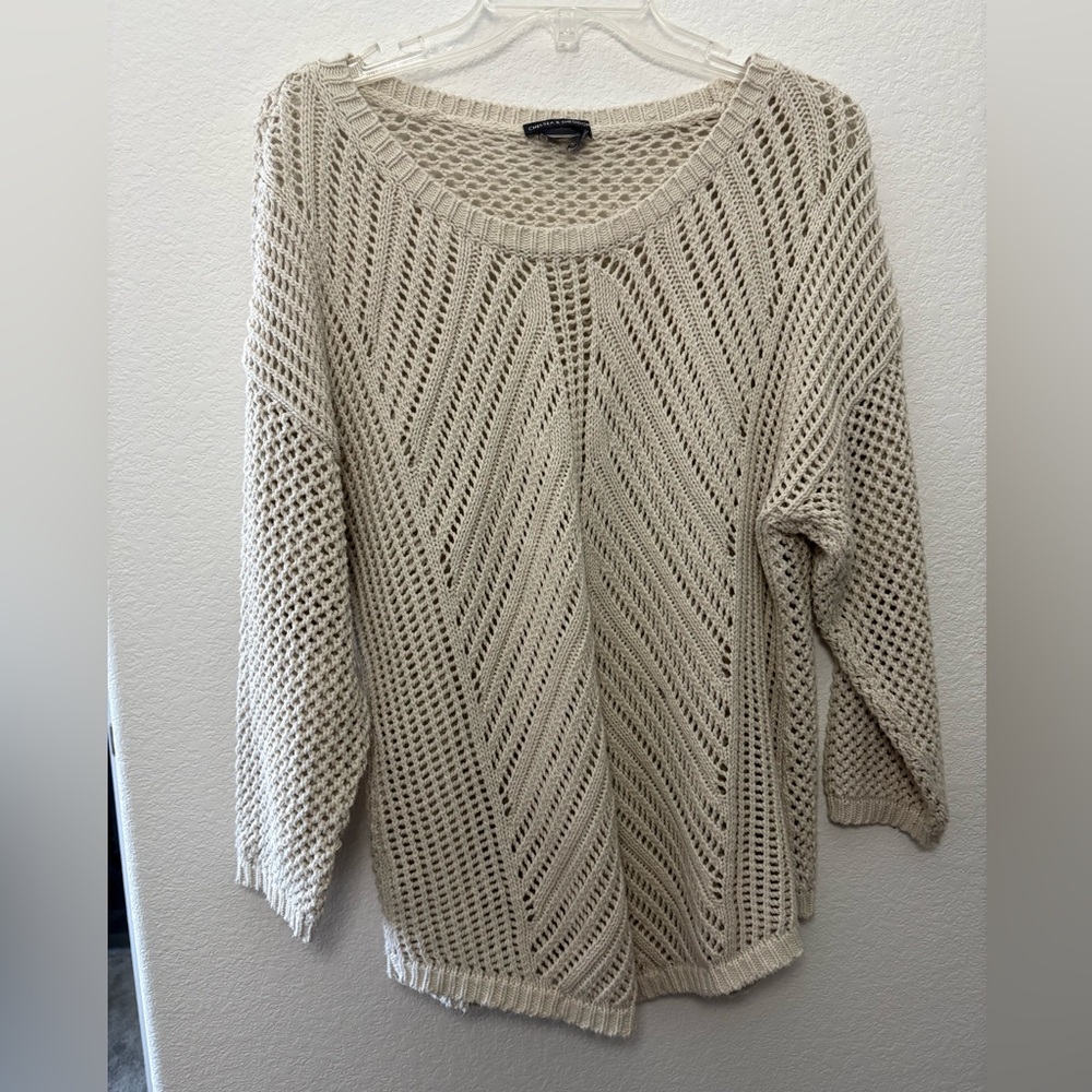Cream Chunky Crochet Sweater